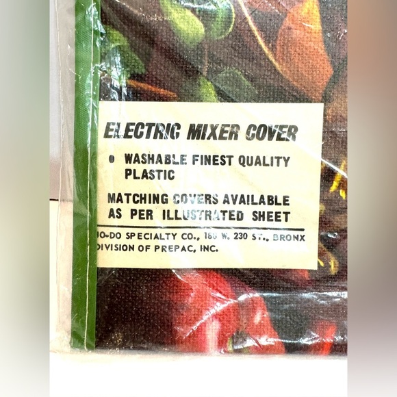 VINTAGE ELECTRIC MIXER COVER Fruit Oil Painting Design NOS 1O-DO Specialty Co. - Picture 2 of 4